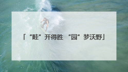 “畦”开得胜 “园”梦沃野