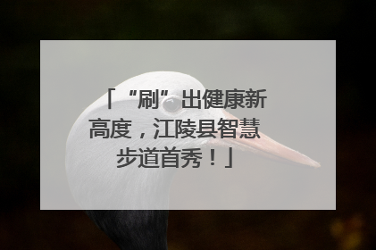 “刷”出健康新高度，江陵县智慧步道首秀！