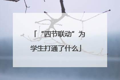 “四节联动”为学生打通了什么