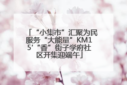 “小集市”汇聚为民服务“大能量”KM15′“香”街子学府社区开集迎端午
