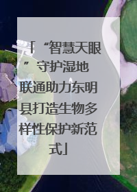 “智慧天眼”守护湿地 联通助力东明县打造生物多样性保护新范式