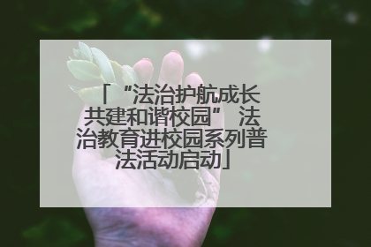 “法治护航成长 共建和谐校园” 法治教育进校园系列普法活动启动