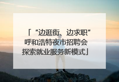 “边逛街、边求职” 呼和浩特夜市招聘会探索就业服务新模式
