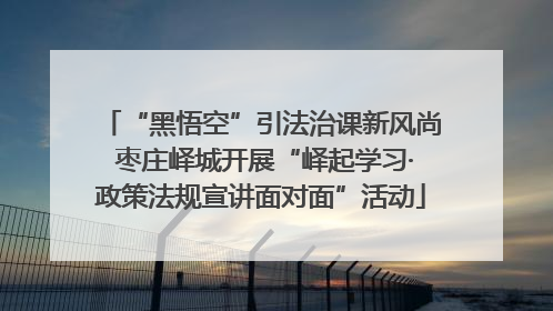 “黑悟空”引法治课新风尚 枣庄峄城开展“峄起学习·政策法规宣讲面对面”活动