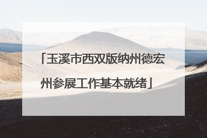 玉溪市西双版纳州德宏州参展工作基本就绪