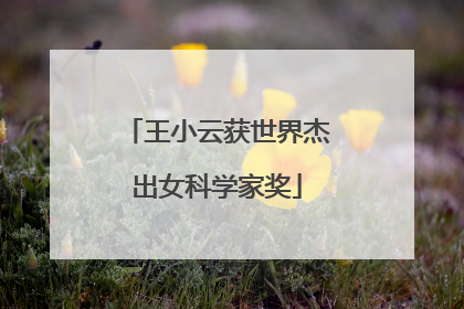 王小云获世界杰出女科学家奖