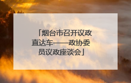 烟台市召开议政直达车——政协委员议政座谈会