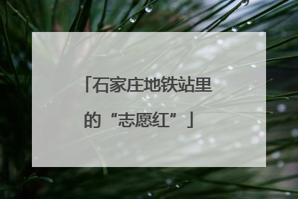 石家庄地铁站里的“志愿红”