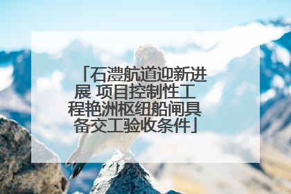 石澧航道迎新进展 项目控制性工程艳洲枢纽船闸具备交工验收条件