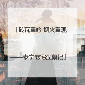 砖瓦重吟 烟火重现——泰宁老宅涅槃记