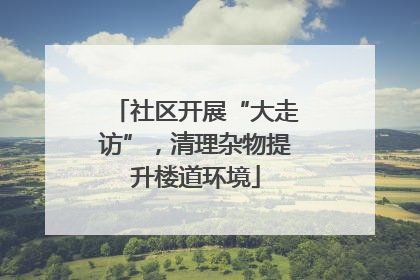 社区开展“大走访”，清理杂物提升楼道环境