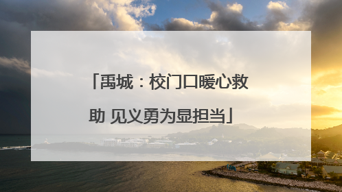 禹城：校门口暖心救助 见义勇为显担当