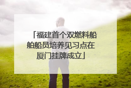 福建首个双燃料船舶船员培养见习点在厦门挂牌成立