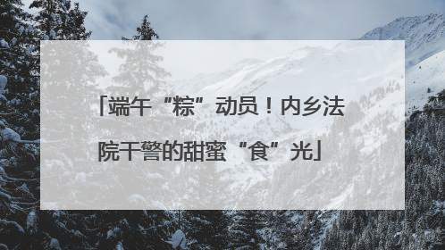 端午“粽”动员！内乡法院干警的甜蜜“食”光