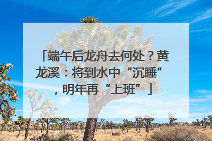 端午后龙舟去何处？黄龙溪：将到水中“沉睡”，明年再“上班”