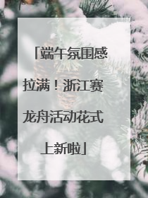 端午氛围感拉满！浙江赛龙舟活动花式上新啦
