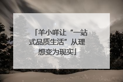 羊小咩让“一站式品质生活”从理想变为现实