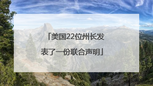 美国22位州长发表了一份联合声明