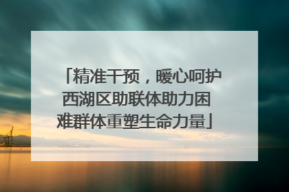精准干预，暖心呵护 西湖区助联体助力困难群体重塑生命力量