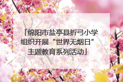绵阳市盐亭县折弓小学组织开展“世界无烟日”主题教育系列活动