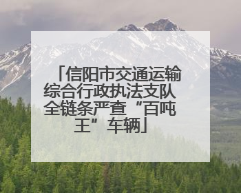 信阳市交通运输综合行政执法支队全链条严查“百吨王”车辆