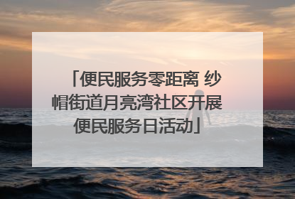 便民服务零距离 纱帽街道月亮湾社区开展便民服务日活动