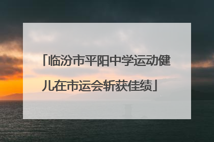 临汾市平阳中学运动健儿在市运会斩获佳绩