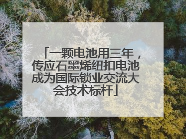 一颗电池用三年，传应石墨烯纽扣电池成为国际锁业交流大会技术标杆