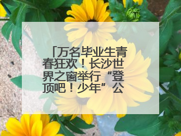 万名毕业生青春狂欢！长沙世界之窗举行“登顶吧！少年”公益毕业活动
