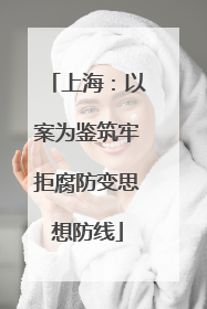 上海：以案为鉴筑牢拒腐防变思想防线