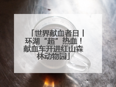 世界献血者日丨环湖“超”热血！献血车开进红山森林动物园