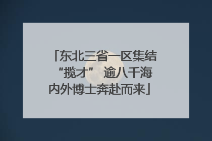 东北三省一区集结“揽才” 逾八千海内外博士奔赴而来