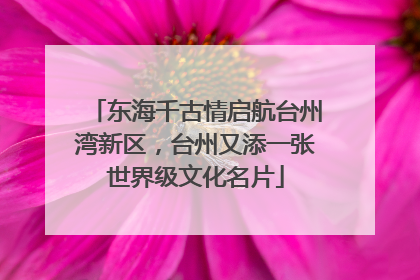 东海千古情启航台州湾新区，台州又添一张世界级文化名片