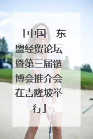 中国—东盟经贸论坛暨第三届链博会推介会在吉隆坡举行
