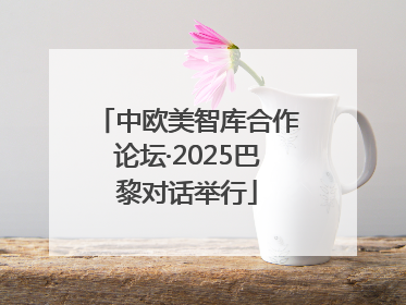 中欧美智库合作论坛·2025巴黎对话举行