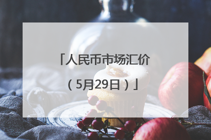 人民币市场汇价（5月29日）