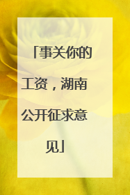 事关你的工资，湖南公开征求意见