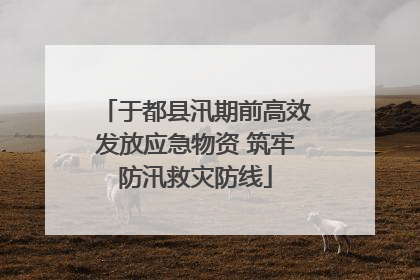 于都县汛期前高效发放应急物资 筑牢防汛救灾防线