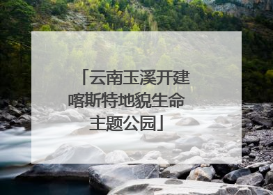 云南玉溪开建喀斯特地貌生命主题公园