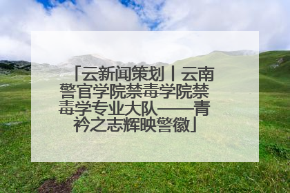 云新闻策划丨云南警官学院禁毒学院禁毒学专业大队——青衿之志辉映警徽