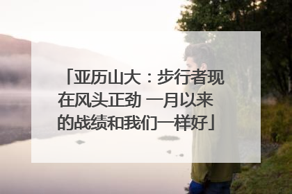 亚历山大:步行者现在风头正劲 一月以来的战绩和我们一样好