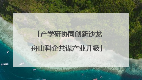 产学研协同创新沙龙 舟山科企共谋产业升级
