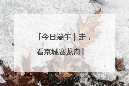 今日端午｜走，看京城赛龙舟