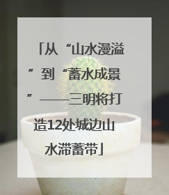 从“山水漫溢”到“蓄水成景”——三明将打造12处城边山水滞蓄带