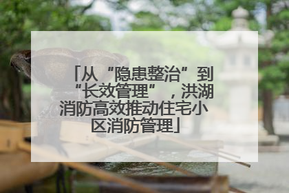 从“隐患整治”到“长效管理”，洪湖消防高效推动住宅小区消防管理