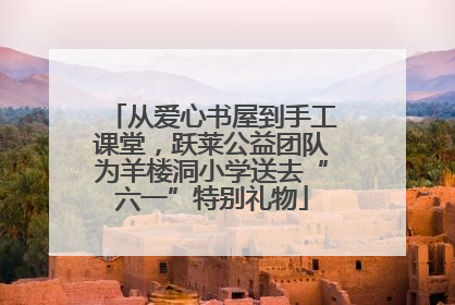 从爱心书屋到手工课堂，跃莱公益团队为羊楼洞小学送去“六一”特别礼物