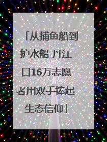 从捕鱼船到护水船 丹江口16万志愿者用双手捧起生态信仰
