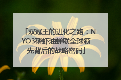 双冠王的进化之路：NYO3磷虾油蝉联全球领先背后的战略密码