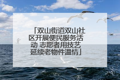 双山街道双山社区开展便民服务活动 志愿者用技艺延续老物件温情