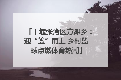 十堰张湾区方滩乡：迎“篮”而上 乡村篮球点燃体育热潮